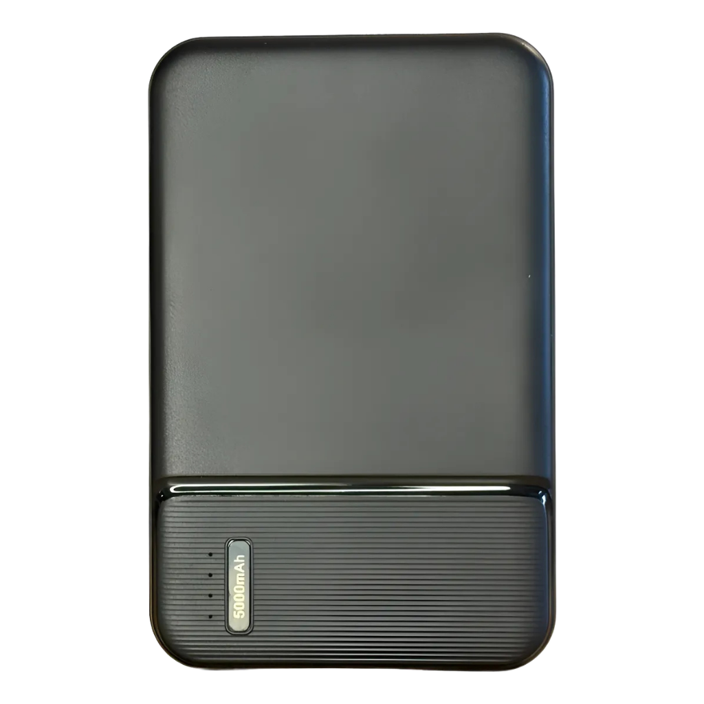 Power Bank 5000mAh Negro USB, USB-C y Micro-USB Portátil Carga Rápida