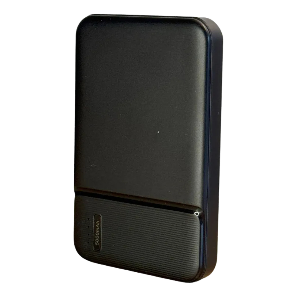 Power Bank 5000mAh Negro USB, USB-C y Micro-USB Portátil Carga Rápida