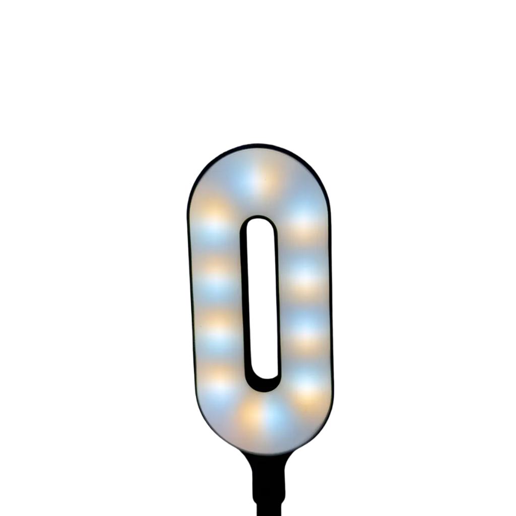 Lámpara Velador LED con Carga Inalámbrica y Puerto USB Negra