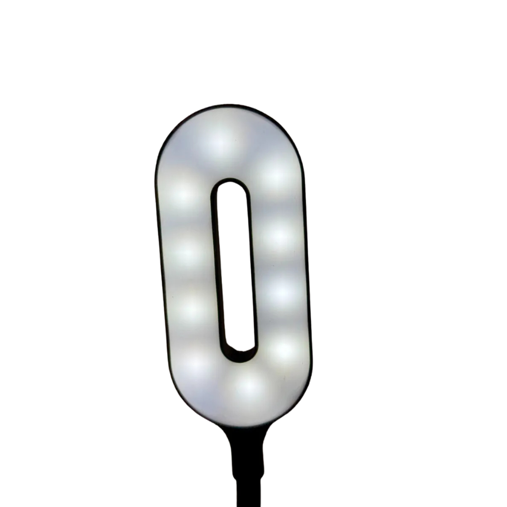 Lámpara Velador LED con Carga Inalámbrica y Puerto USB Negra
