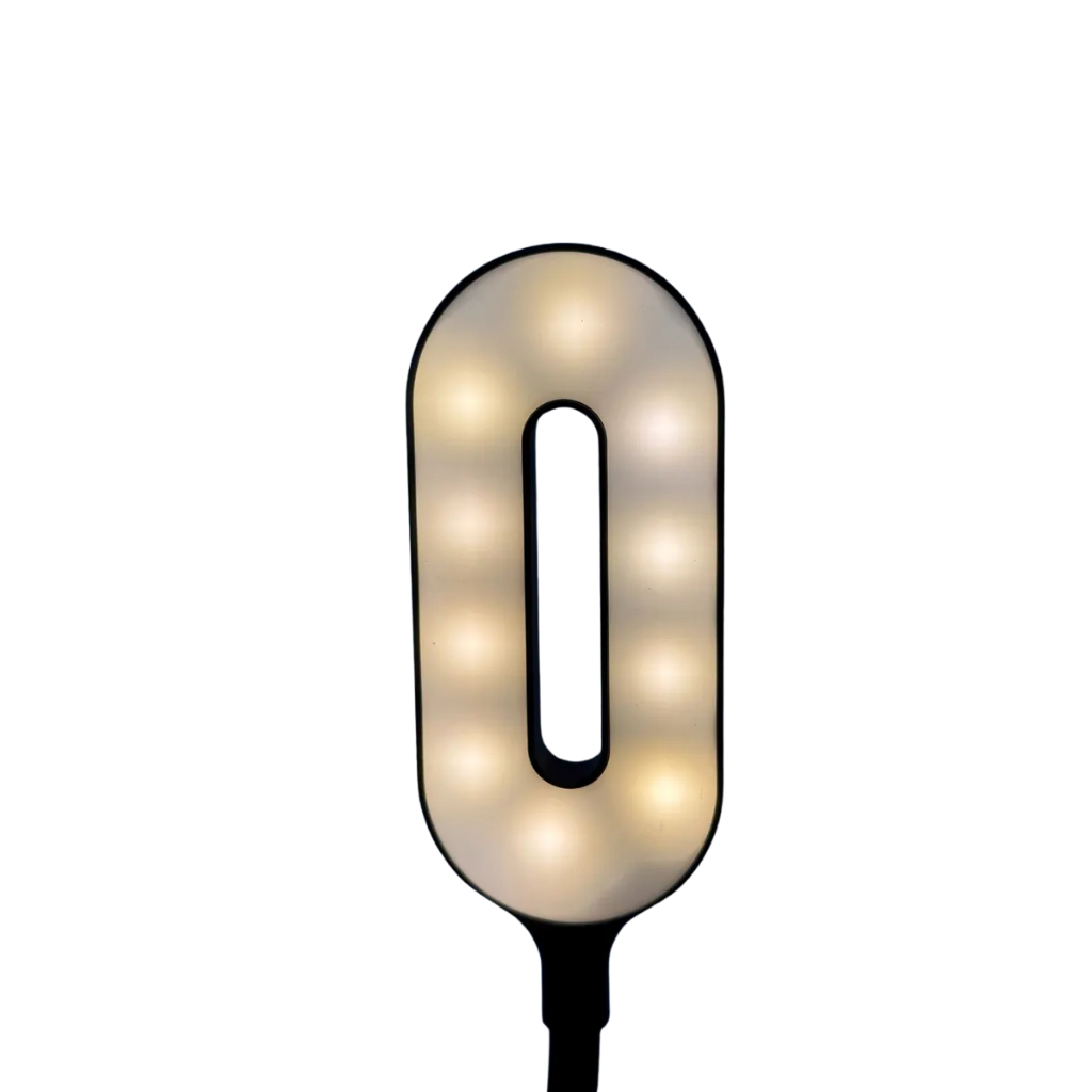 Lámpara Velador LED con Carga Inalámbrica y Puerto USB Negra