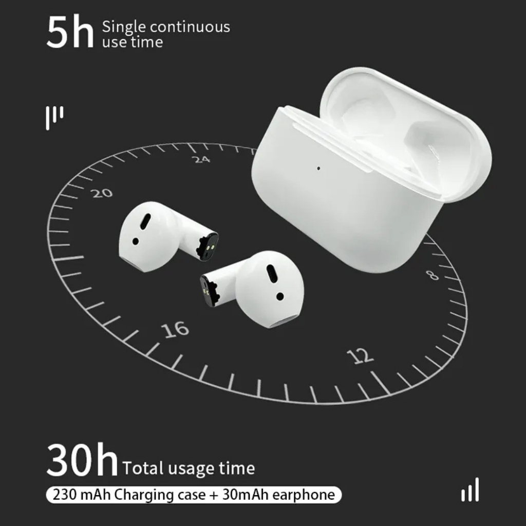 Auriculares Pro 5S TWS Bluetooth 5.4 con Estuche Cargador Inalámbrico