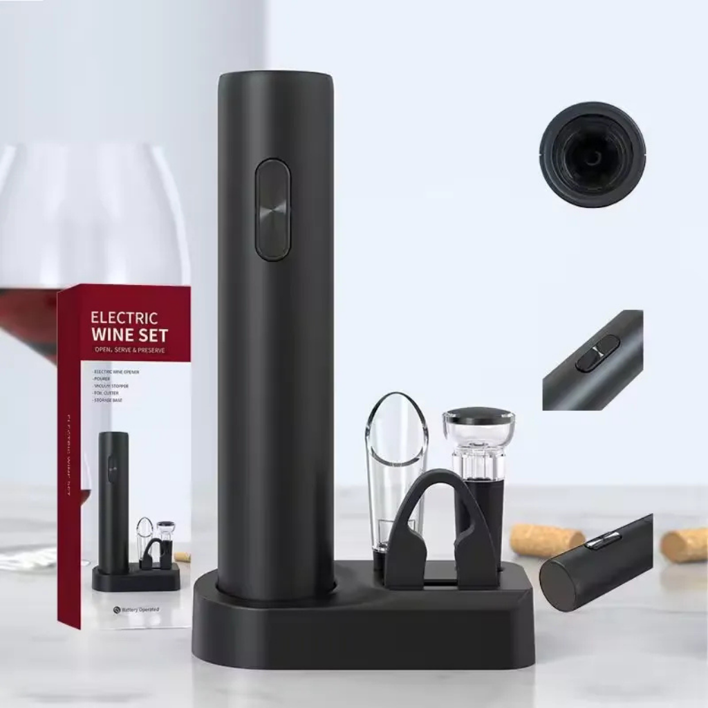 Kit Sacacorchos Eléctrico a Pilas con Accesorios