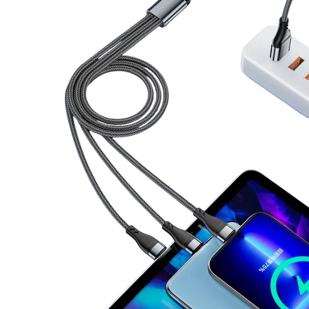 Cable Carga Rápida 3 En 1 Usbc/usba A Lightning/micro/usb-c