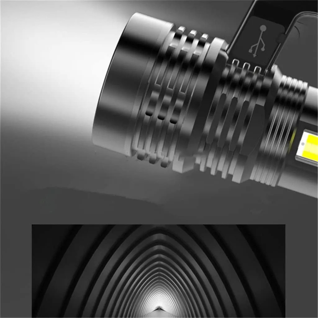 Linterna LED Recargable USB Luz Potente y Portátil