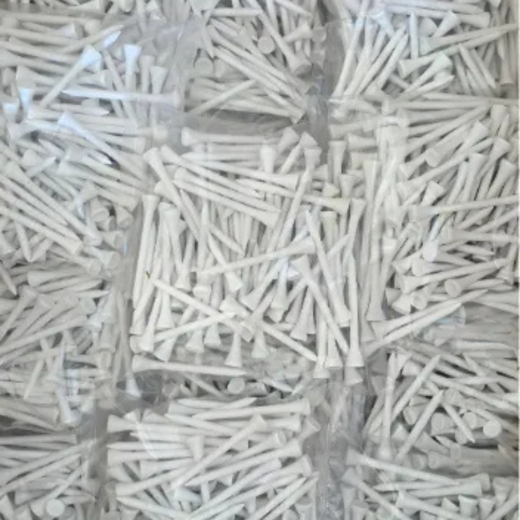 Tees de Golf Blancos 2 3/4” (7 cm) Pack 100 Unidades Alta Resistencia