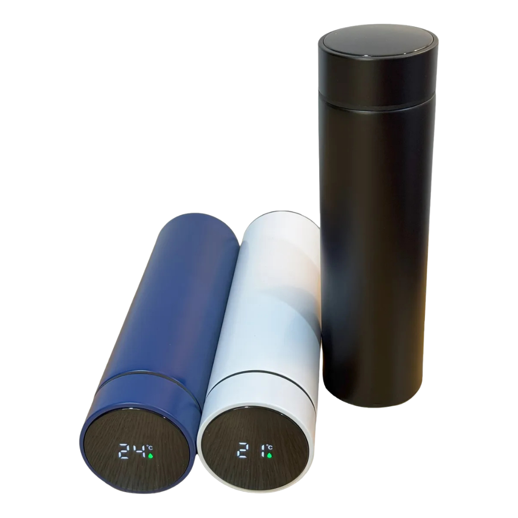 Botella Smart 500ml con Pantalla LED Indicador de Temperatura Acero Inoxidable