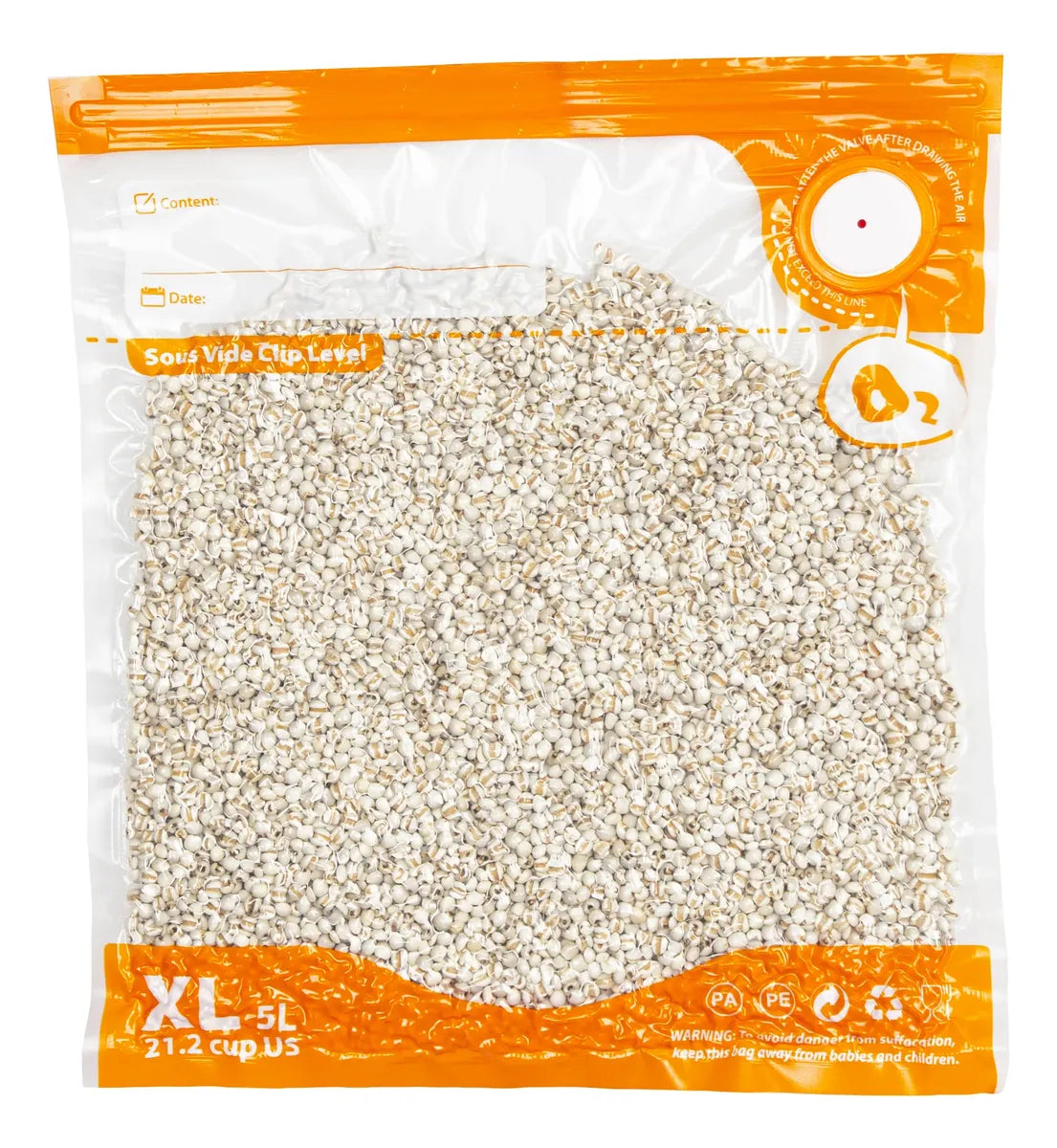 Set Bolsas Vacío Válvula Plástica Para Alimentos X10 Variado