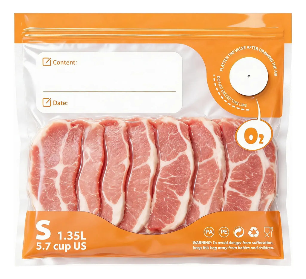Bolsa Vacío Alimentos Válvula Nylon X10 Conservación