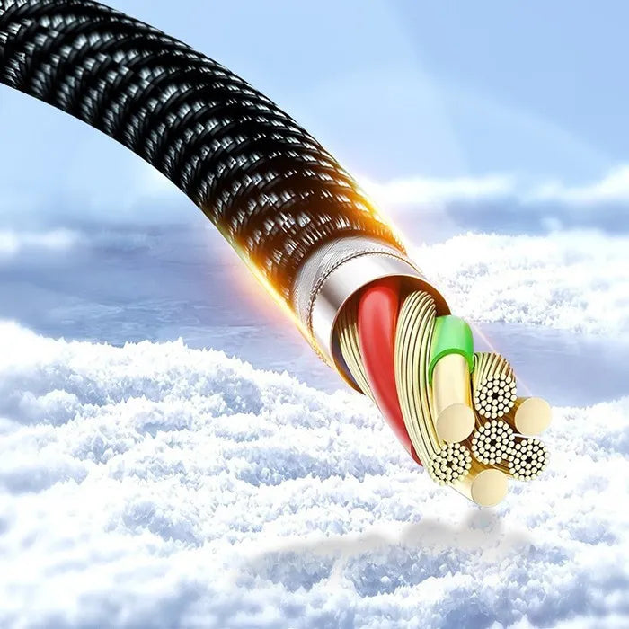 Cable Usb C Carga Rapida Pantalla Digital Negro Trenzado
