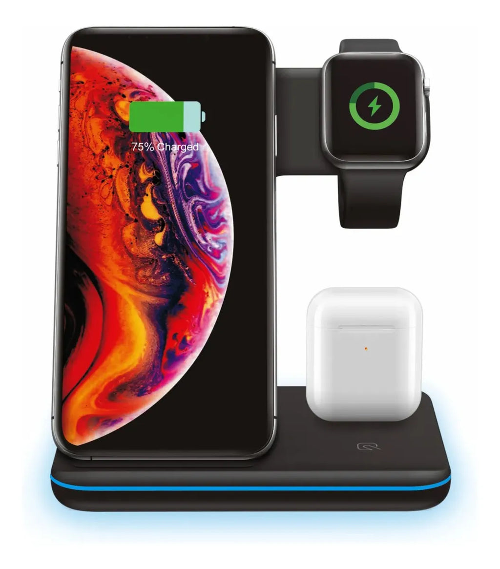 Cargador Rápido Inalámbrico Para Magsafe Lightning Con Luz
