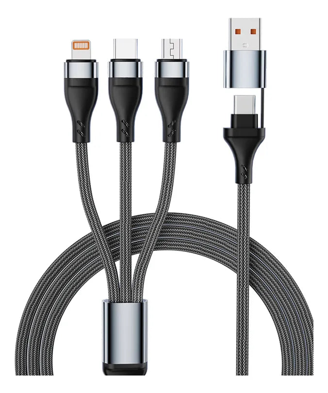 Cable Carga Rápida 3 En 1 Usbc/usba A Lightning/micro/usb-c