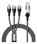 Cable Carga Rápida 3 En 1 Usbc/usba A Lightning/micro/usb-c