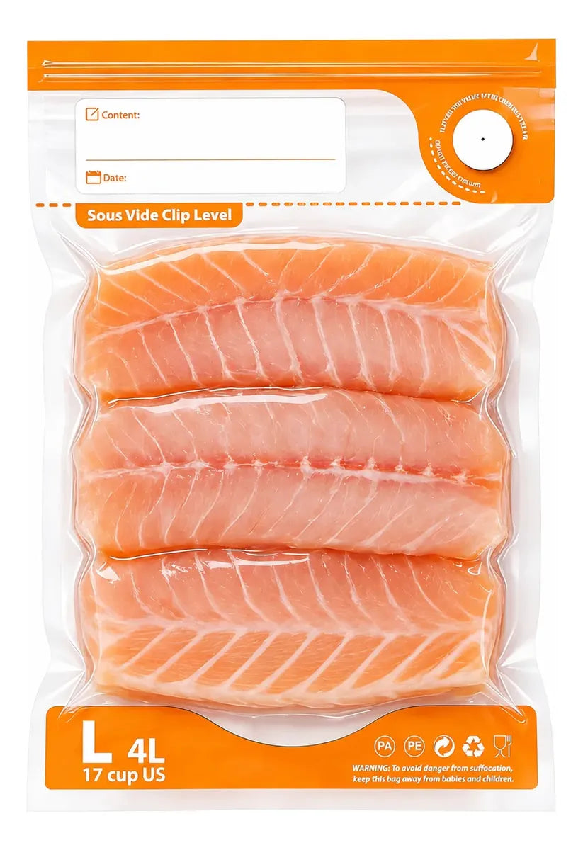 Bolsa Vacío Alimentos Válvula Nylon X10 Conservación