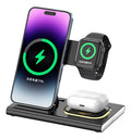 Base Cargador 4 En 1 Magsafe Celular Auriculares Reloj Luz