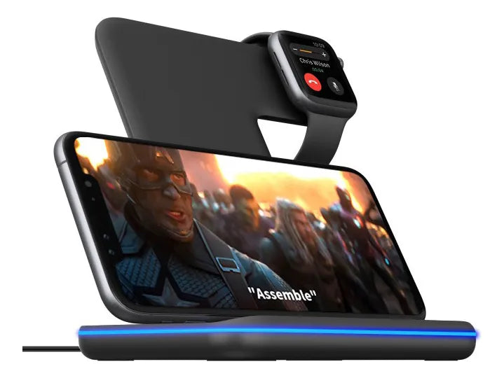 Cargador Rápido Inalámbrico Para Magsafe Lightning Con Luz