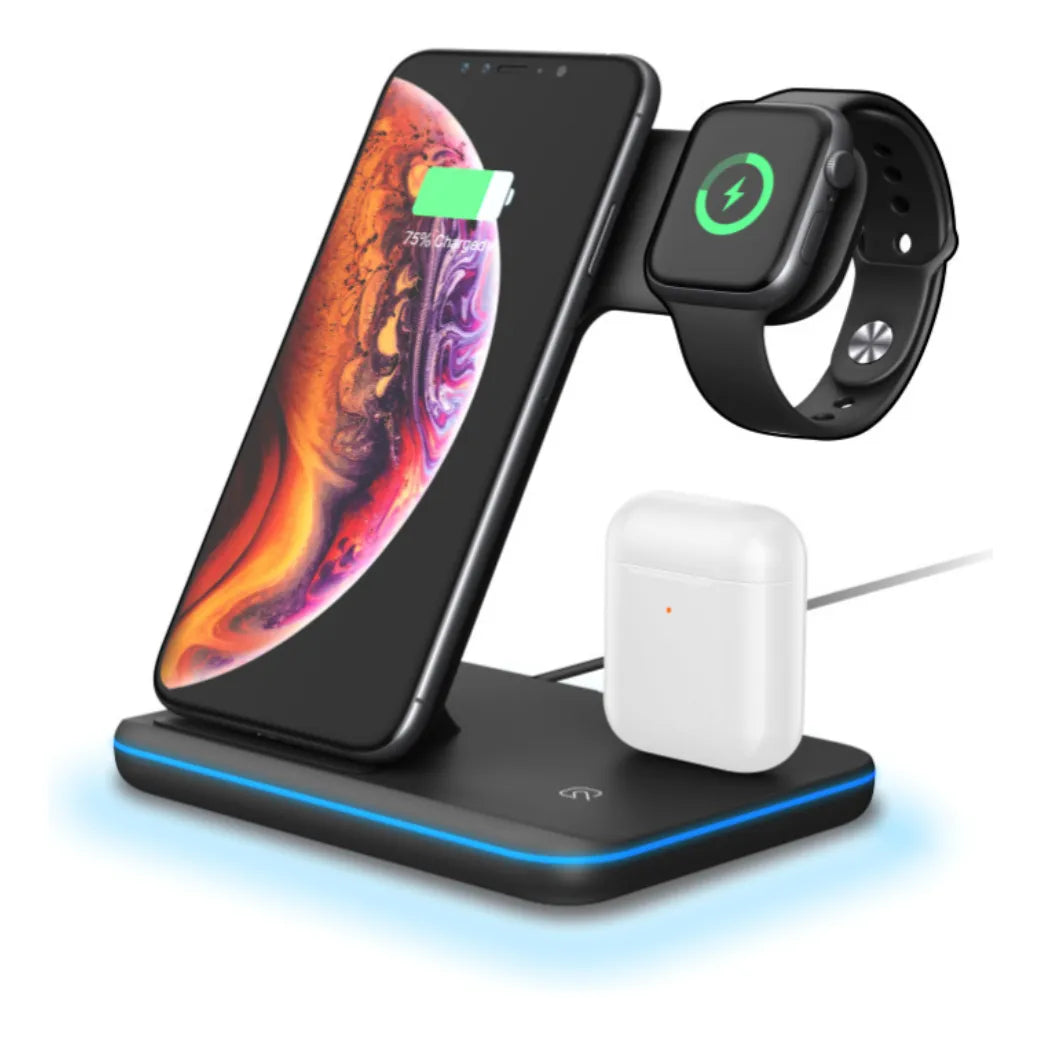 Cargador Rápido Inalámbrico Para Magsafe Lightning Con Luz