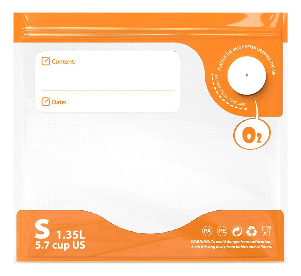 Bolsa Vacío Alimentos Válvula Nylon X10 Conservación