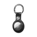 Funda de cuero para AirTag con llavero - Negro